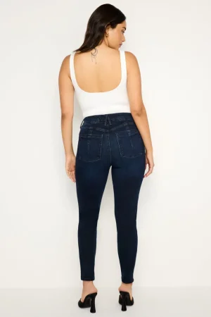 Good American Skinny | Mid-Rise<ALWAYS FITS GOOD LEGS SKINNY CROPPED JEANS Indigo688