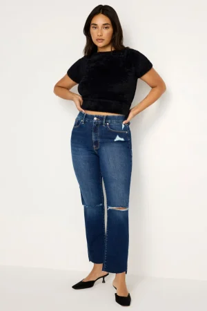 Good American Straight | Mid-Rise<ALWAYS FITS GOOD LEGS STRAIGHT JEANS Indigo691