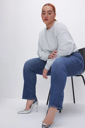 Good American Straight | High-Rise<ALWAYS FITS GOOD LEGS STRAIGHT JEANS Indigo571