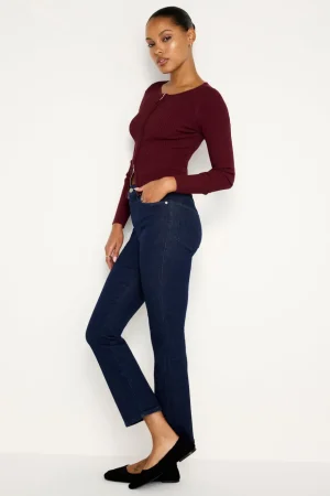 Good American Straight | Mid-Rise<ALWAYS FITS GOOD LEGS STRAIGHT JEANS Indigo690