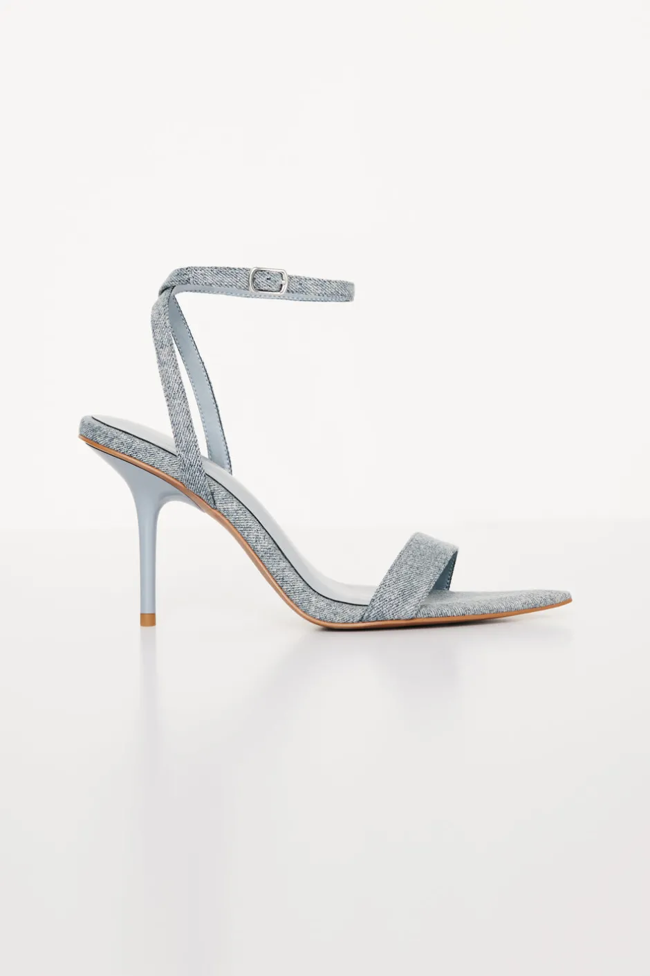 Good American Shoes<BARELY THERE STRAP HEEL Indigo002