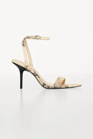 Good American Shoes<BARELY THERE STRAP HEEL Npsp print