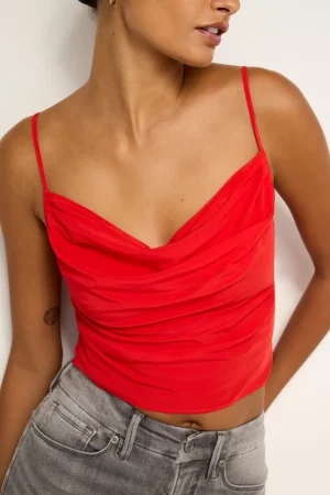 Good American Tops<CHIFFON COWL CAMISOLE Grenadine003