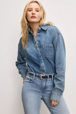 Good American Tops<CLASSIC DENIM SHIRT Indigo762