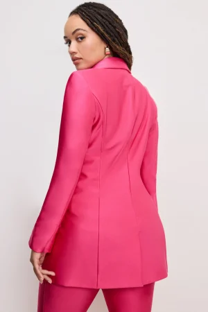 Good American Outerwear | Blazers<COMPRESSION SHINE SCULPTED BLAZER Ballerina pink004