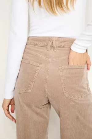 Good American Relaxed | Wide Leg<CORDUROY GOOD SKATE PANTS Flax001