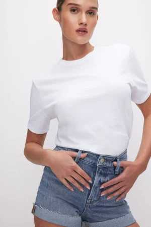 Good American Tops | Tees & Tanks<COTTON CLASSIC TEE White001