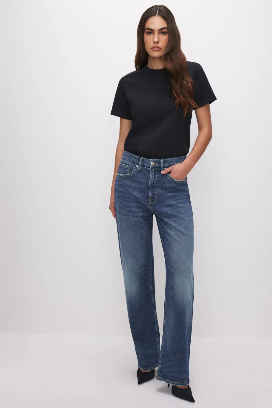 Good American Tops | Tees & Tanks<COTTON CLASSIC TEE Black001