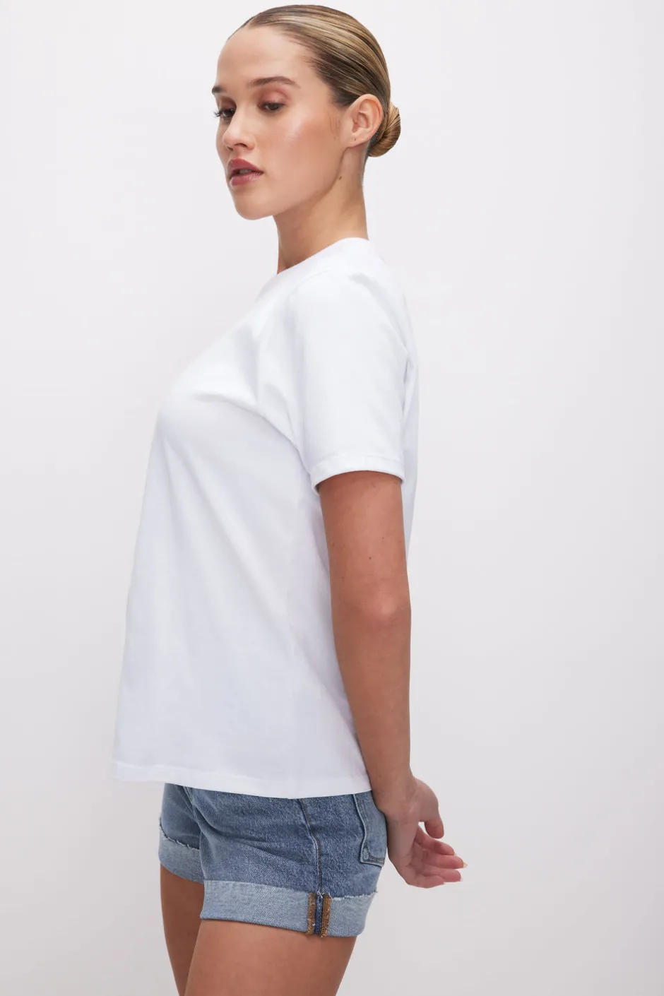 Good American Tops | Tees & Tanks<COTTON CLASSIC TEE White001