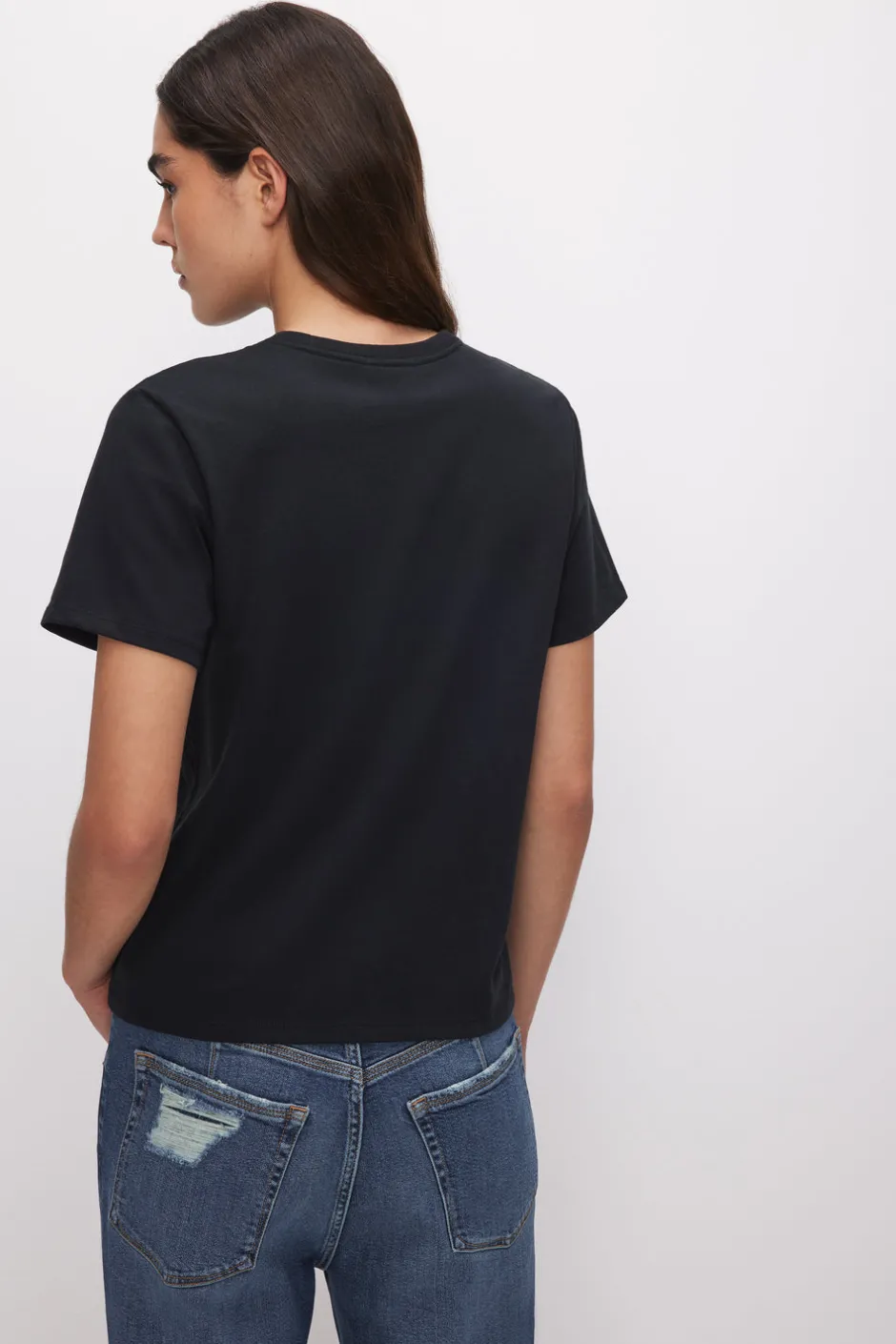 Good American Tops | Tees & Tanks<COTTON CLASSIC TEE Black001
