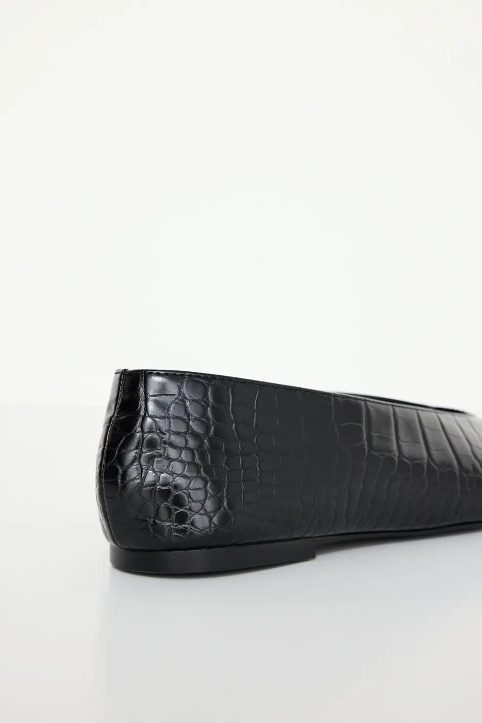 Good American Shoes<CROCODILE BALLET FLATS Black001