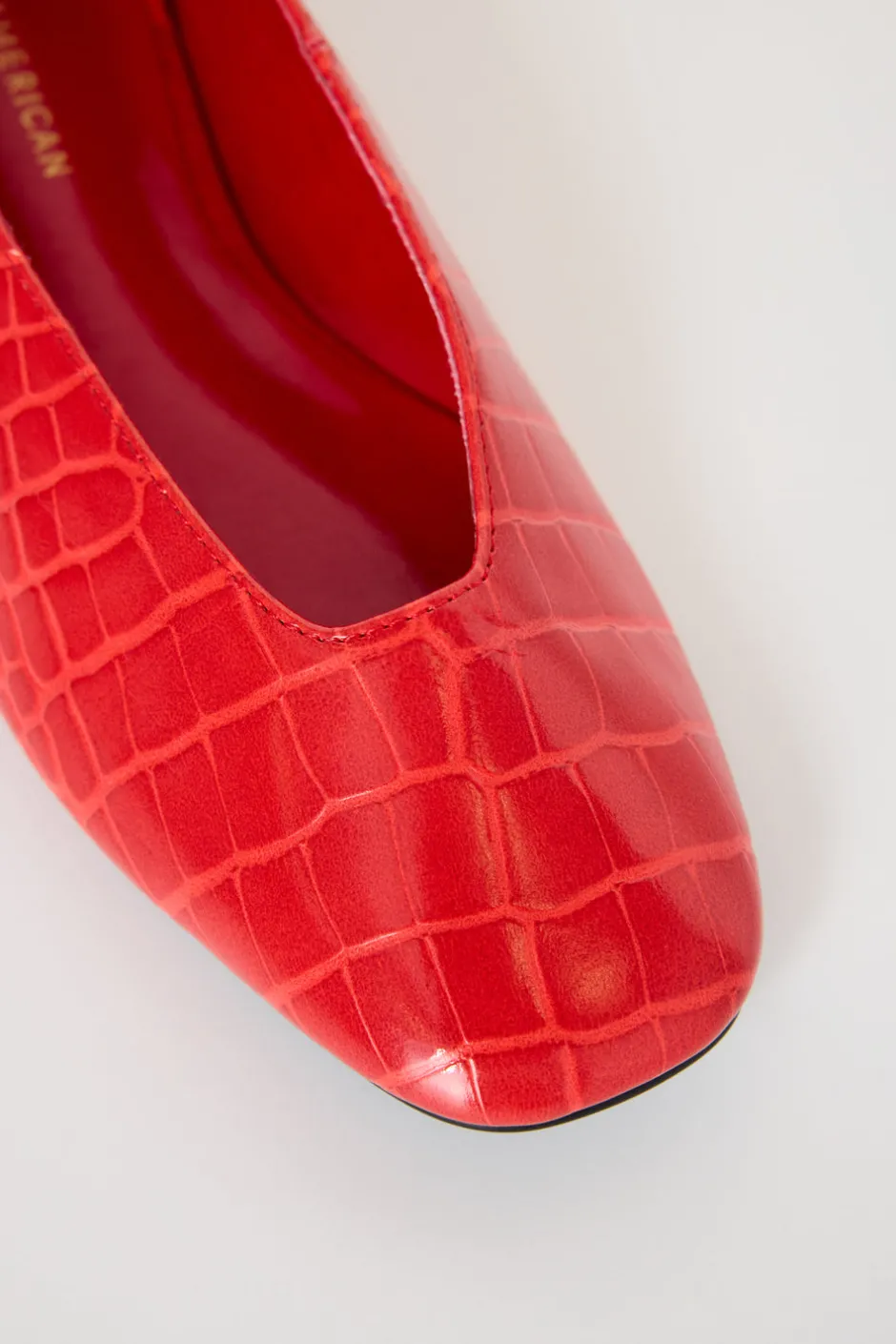 Good American Shoes<CROCODILE BALLET FLATS Grenadine003