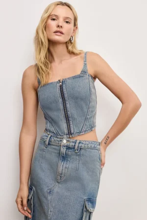 Good American Tops<DENIM BUSTIER Indigo762