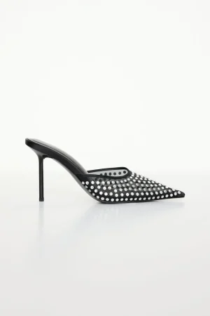 Good American Shoes<DIAMOND MESH MULE Black001