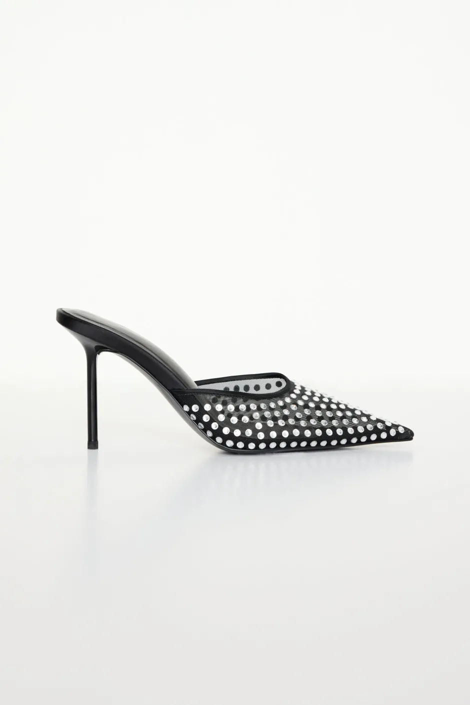 Good American Shoes<DIAMOND MESH MULE Black001