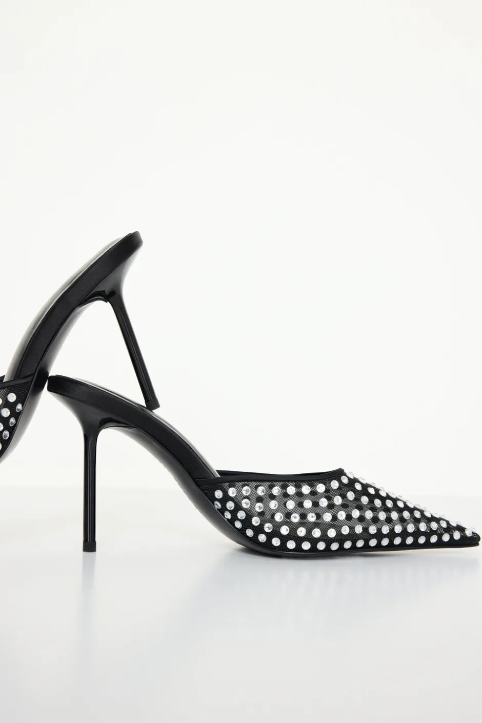 Good American Shoes<DIAMOND MESH MULE Black001