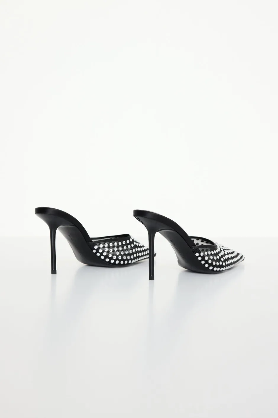 Good American Shoes<DIAMOND MESH MULE Black001