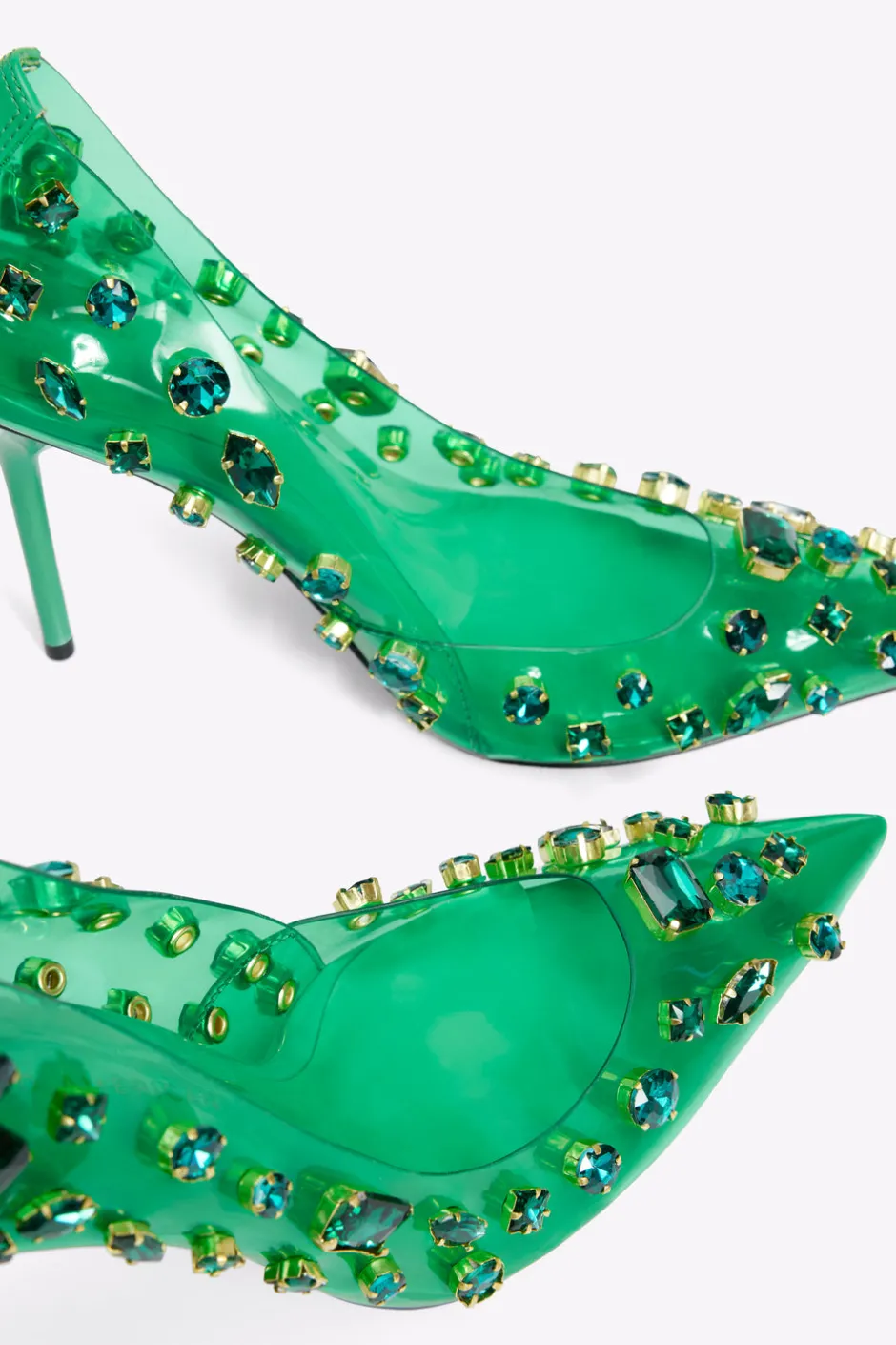 Good American Shoes<DIAMONDS FOREVER HEEL Summer green002