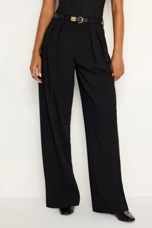 Good American Relaxed | Pants<ESSENTIAL SUITING PLEATED TROUSERS Black001