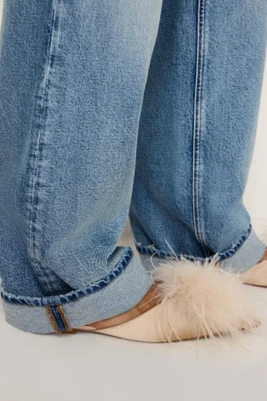 Good American Shoes<FEATHER FLATS Champagne005