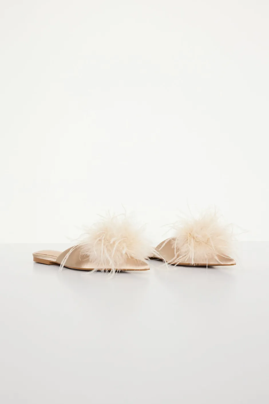 Good American Shoes<FEATHER FLATS Champagne005