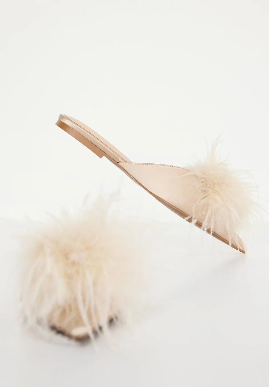 Good American Shoes<FEATHER FLATS Champagne005