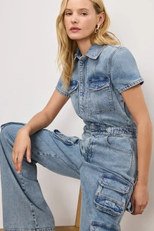 Good American Jumpsuits<FIT FOR SUCCESS CARGO JUMPSUIT Indigo762