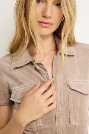 Good American Jumpsuits<FIT FOR SUCCESS CORDUROY PALAZZO JUMPSUIT Flax001