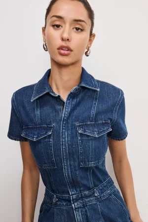 Good American Jumpsuits<FIT FOR SUCCESS PLEATED WIDE LEG Indigo724
