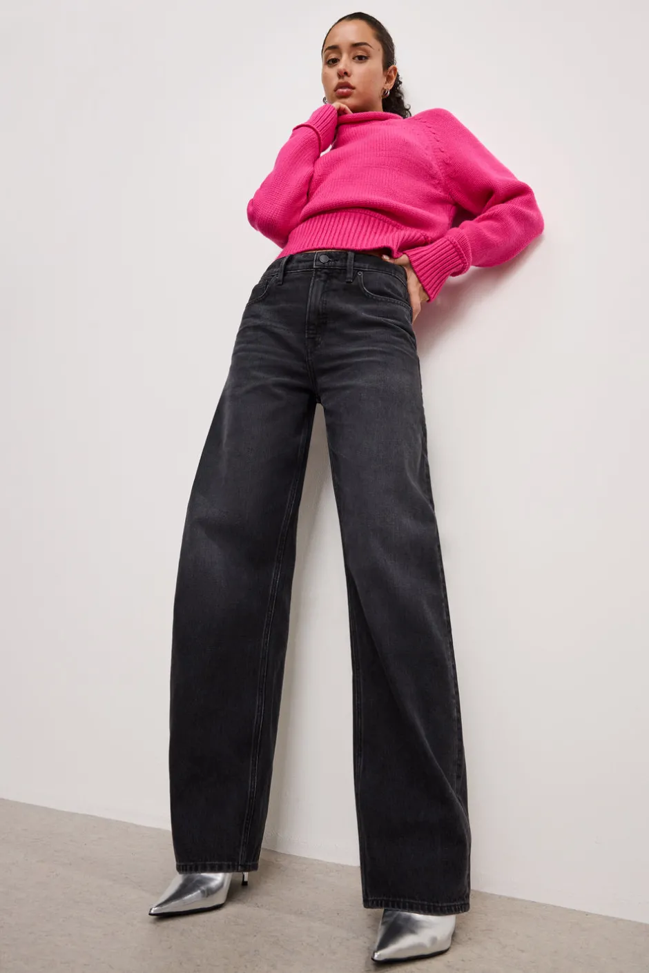 Good American Relaxed<GOOD BARREL RELAXED JEANS Black354