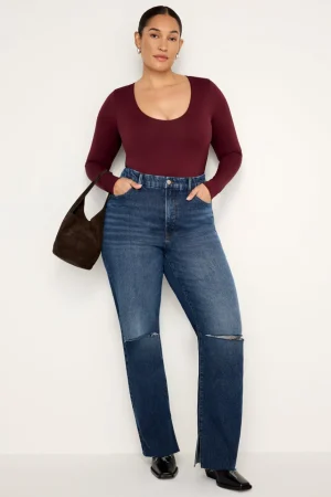 Good American Straight<GOOD BOY STRAIGHT JEANS Indigo705
