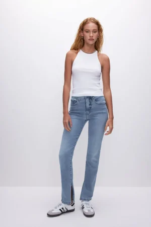 Good American Straight | Long Inseam<GOOD BOY STRAIGHT JEANS Indigo382