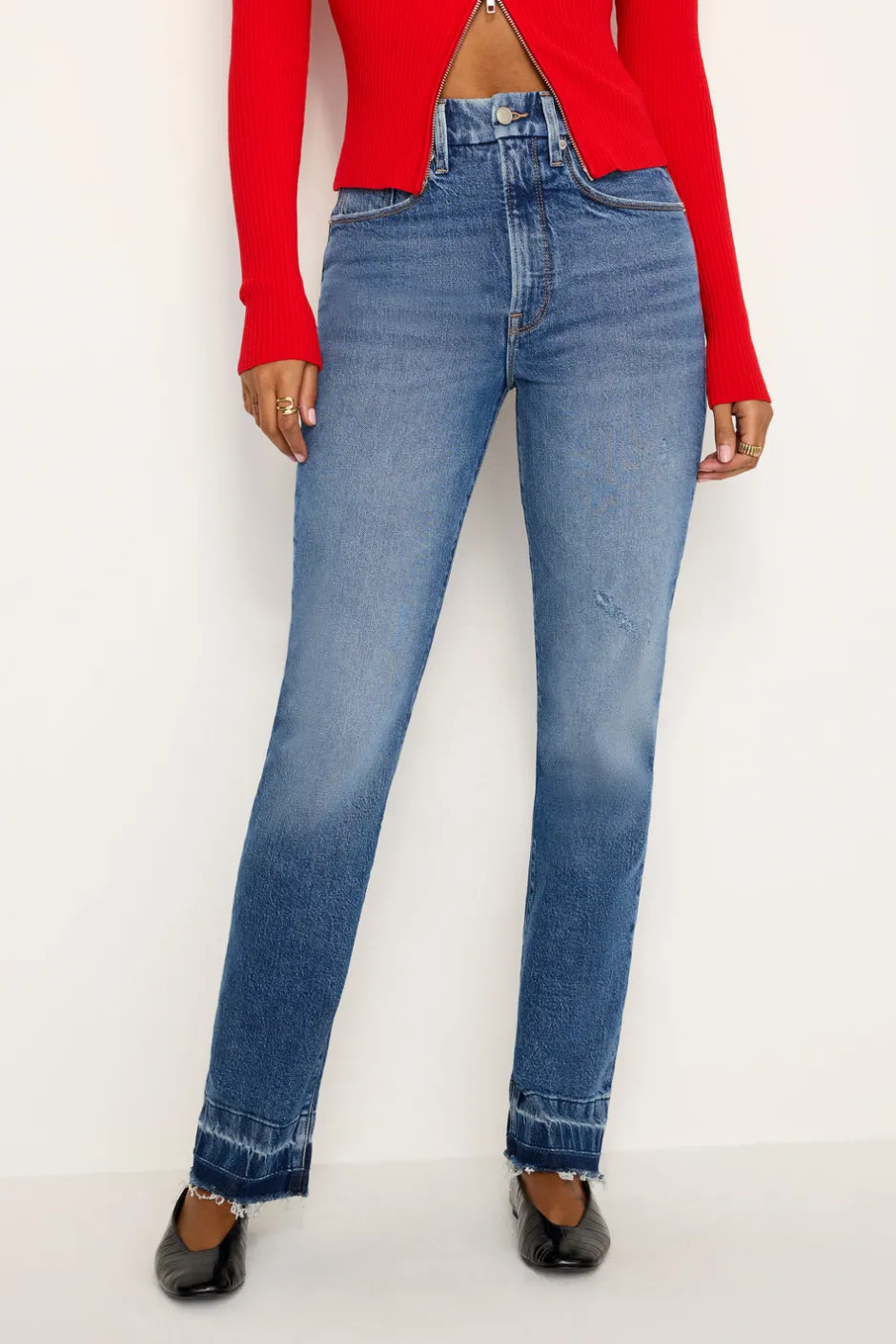 Good American Straight<GOOD BOY STRAIGHT JEANS Indigo706