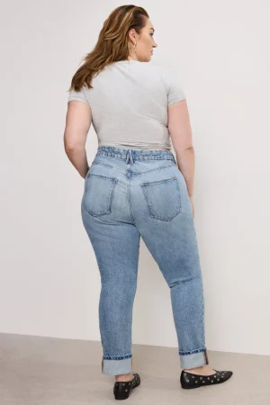 Good American Straight | Mid-Rise<GOOD CLASSIC SLIM STRAIGHT JEANS Indigo754