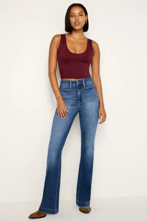 Good American Bootcut & Flare<GOOD CURVE BOOTCUT JEANS Indigo708