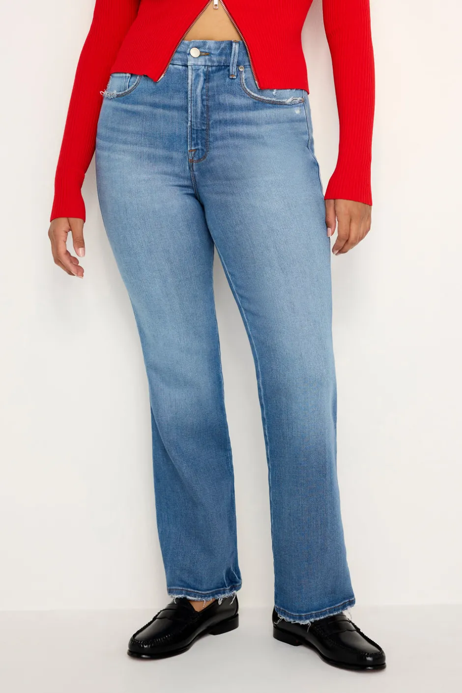 Good American Straight | Jeans<GOOD CURVE STRAIGHT JEANS Indigo338