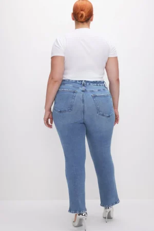 Good American Straight<GOOD CURVE STRAIGHT JEANS Indigo628