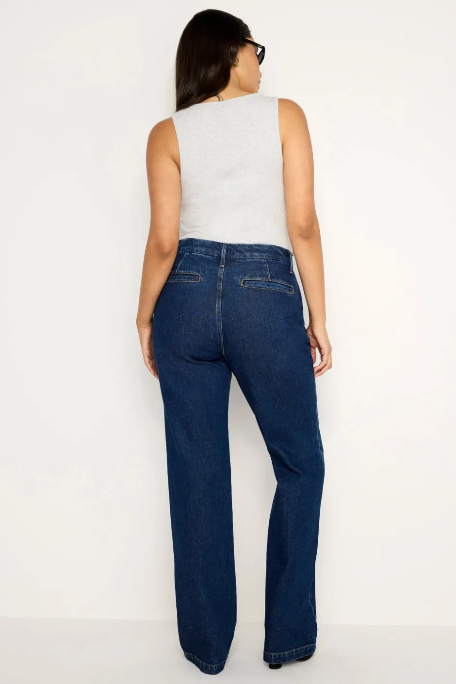 Good American Straight<GOOD DENIM TROUSERS Indigo758