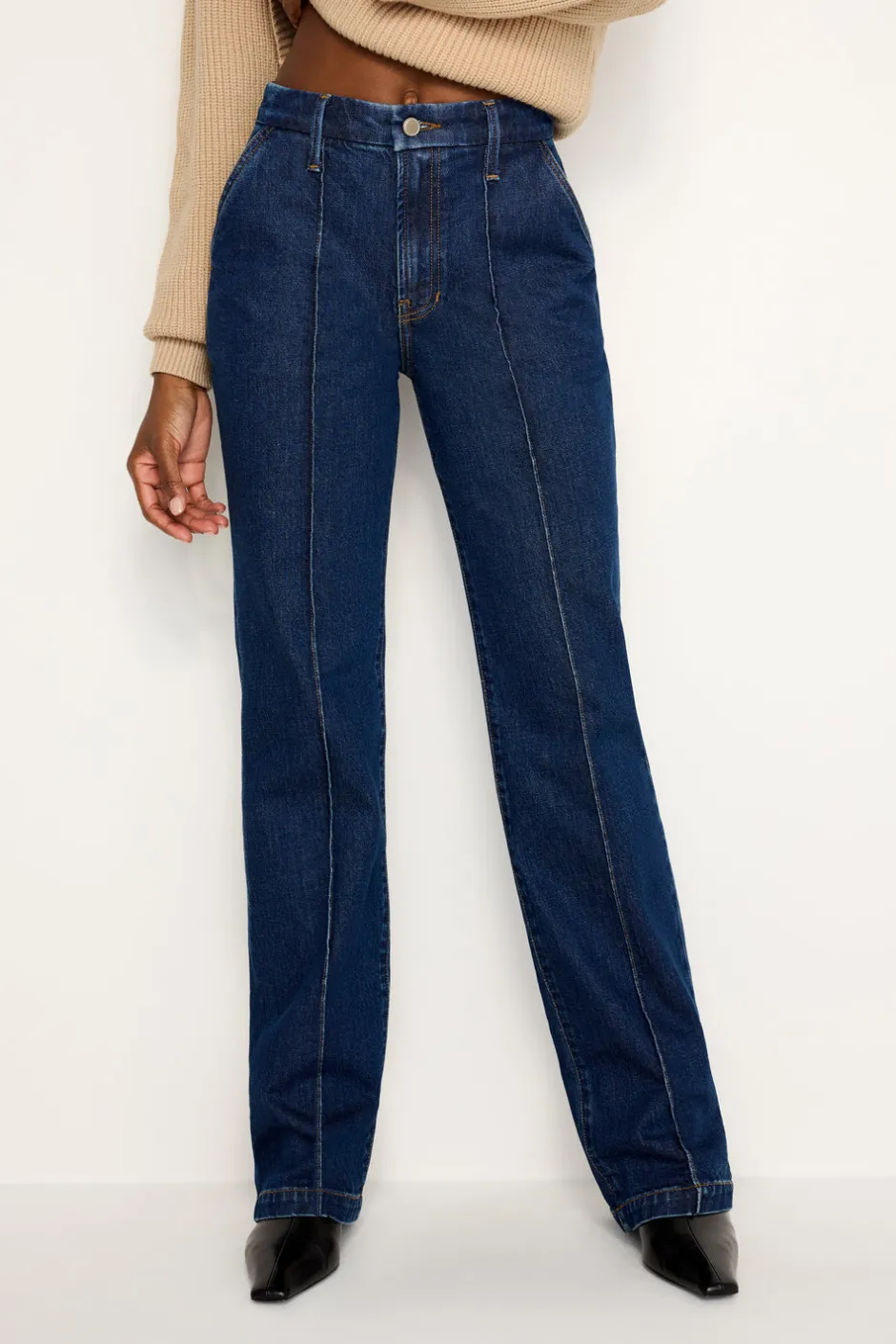 Good American Straight<GOOD DENIM TROUSERS Indigo758