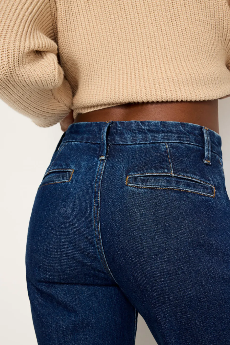 Good American Straight<GOOD DENIM TROUSERS Indigo758