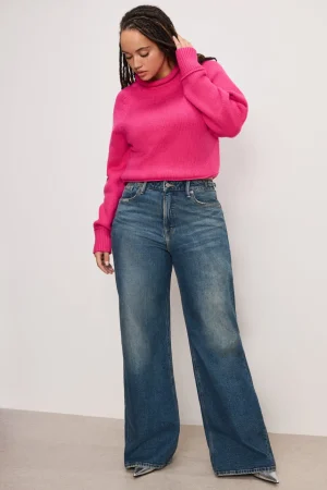 Good American Mid-Rise<GOOD EASE RELAXED JEANS Indigo738