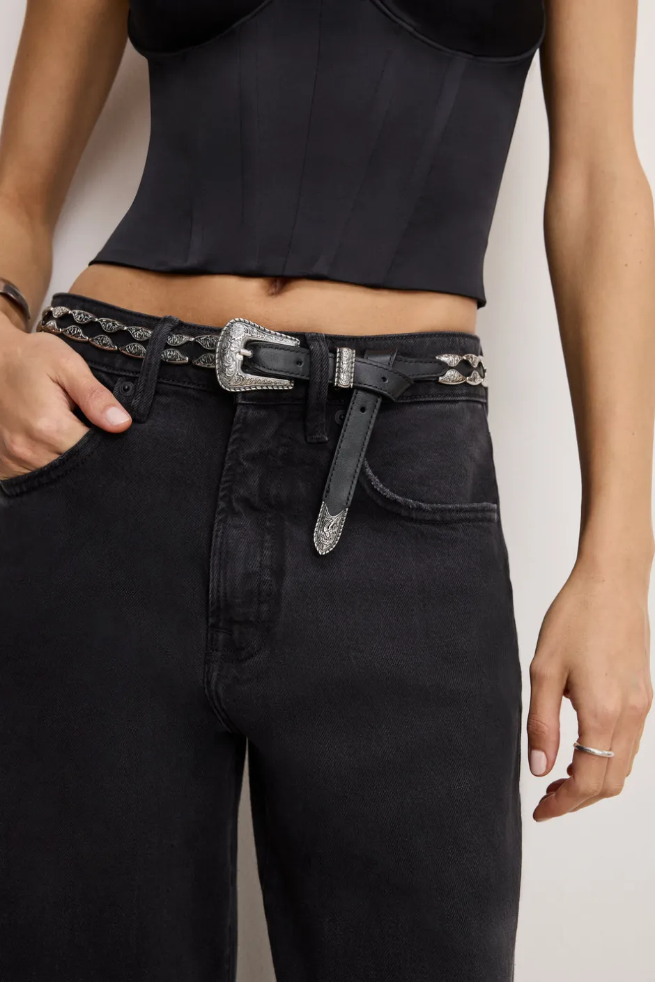 Good American Relaxed | Wide Leg<GOOD EASE RELAXED JEANS Black324