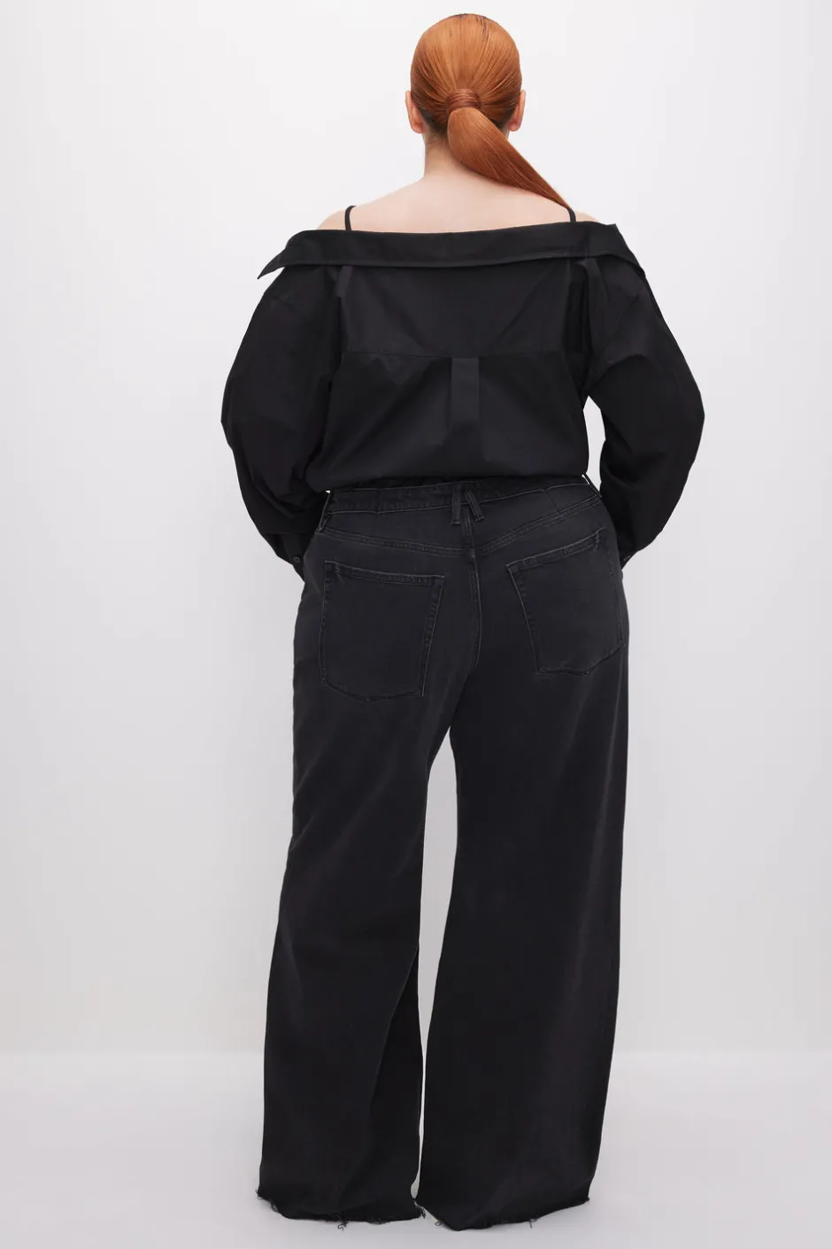 Good American Relaxed | Wide Leg<GOOD EASE RELAXED JEANS Black324