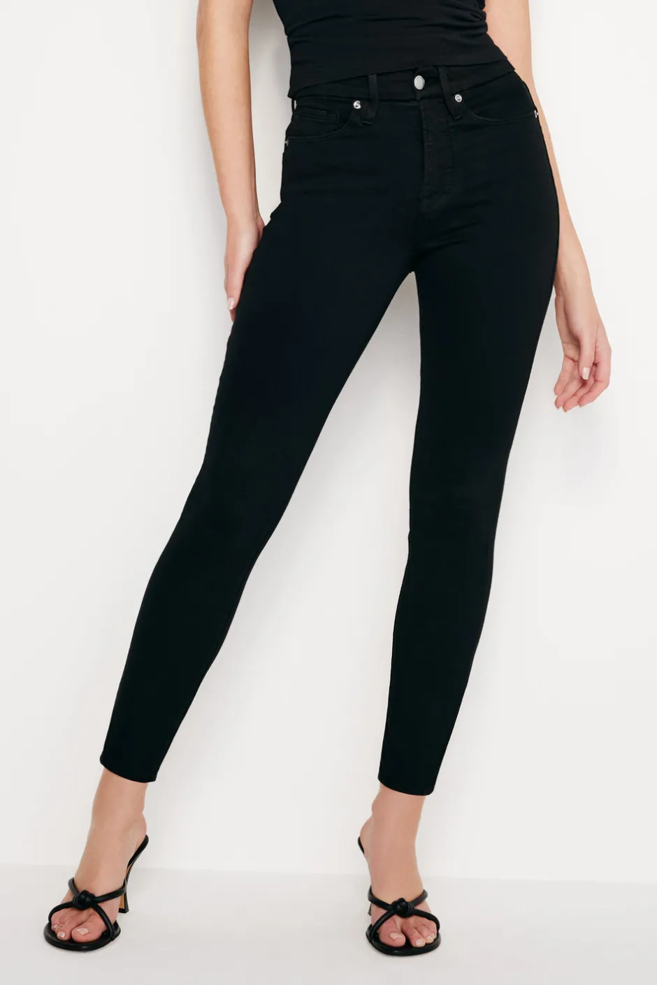 Good American Cropped Denim<GOOD LEGS SKINNY CROPPED JEANS Black001