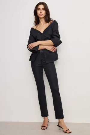 Good American Straight | High-Rise<GOOD LEGS STRAIGHT JEANS Black184