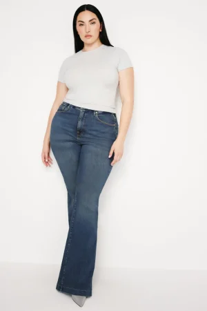 Good American Bootcut & Flare | Long Inseam<GOOD LEGS FLARE Blue004