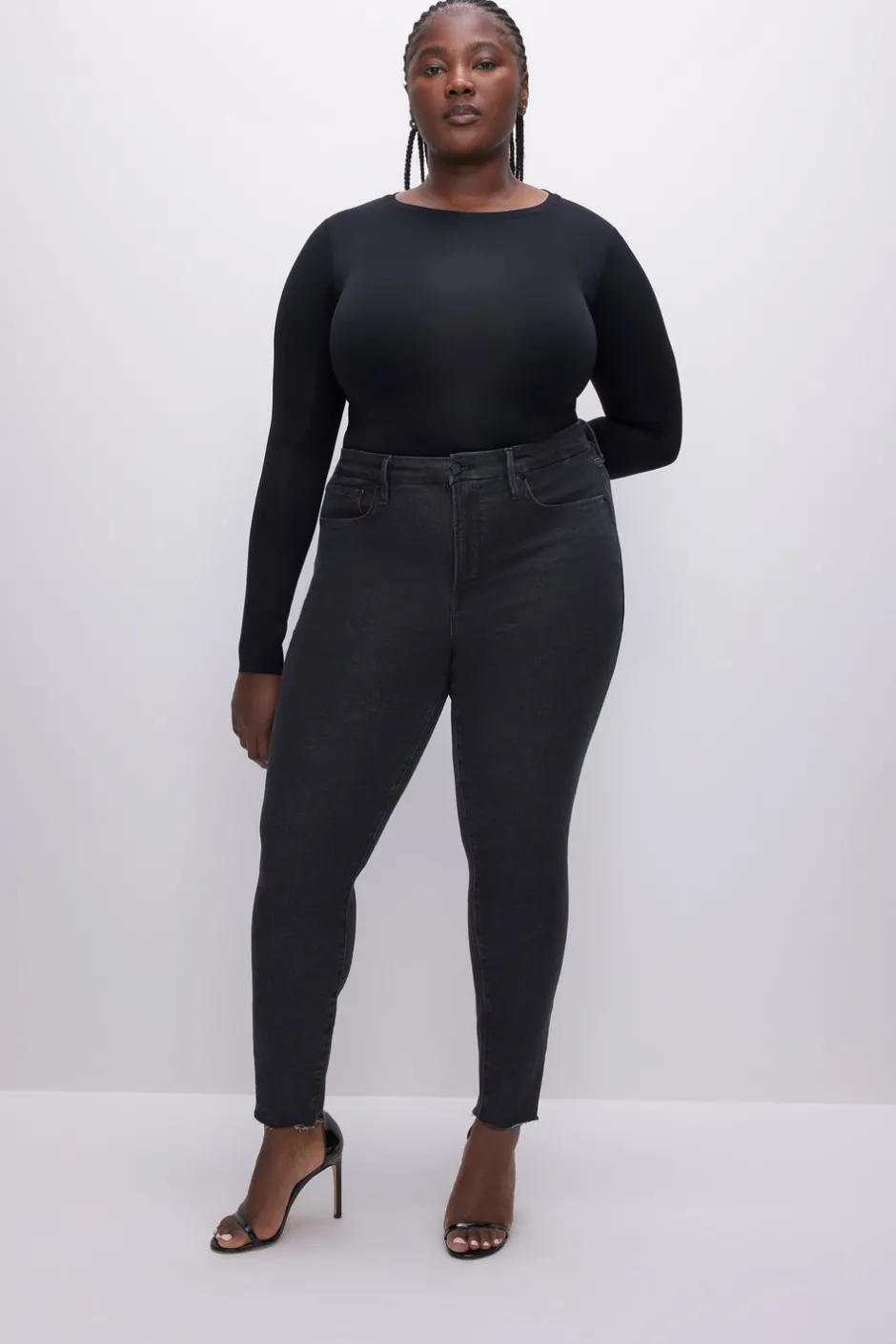Good American Skinny | Mid-Rise<GOOD LEGS SKINNY Black184