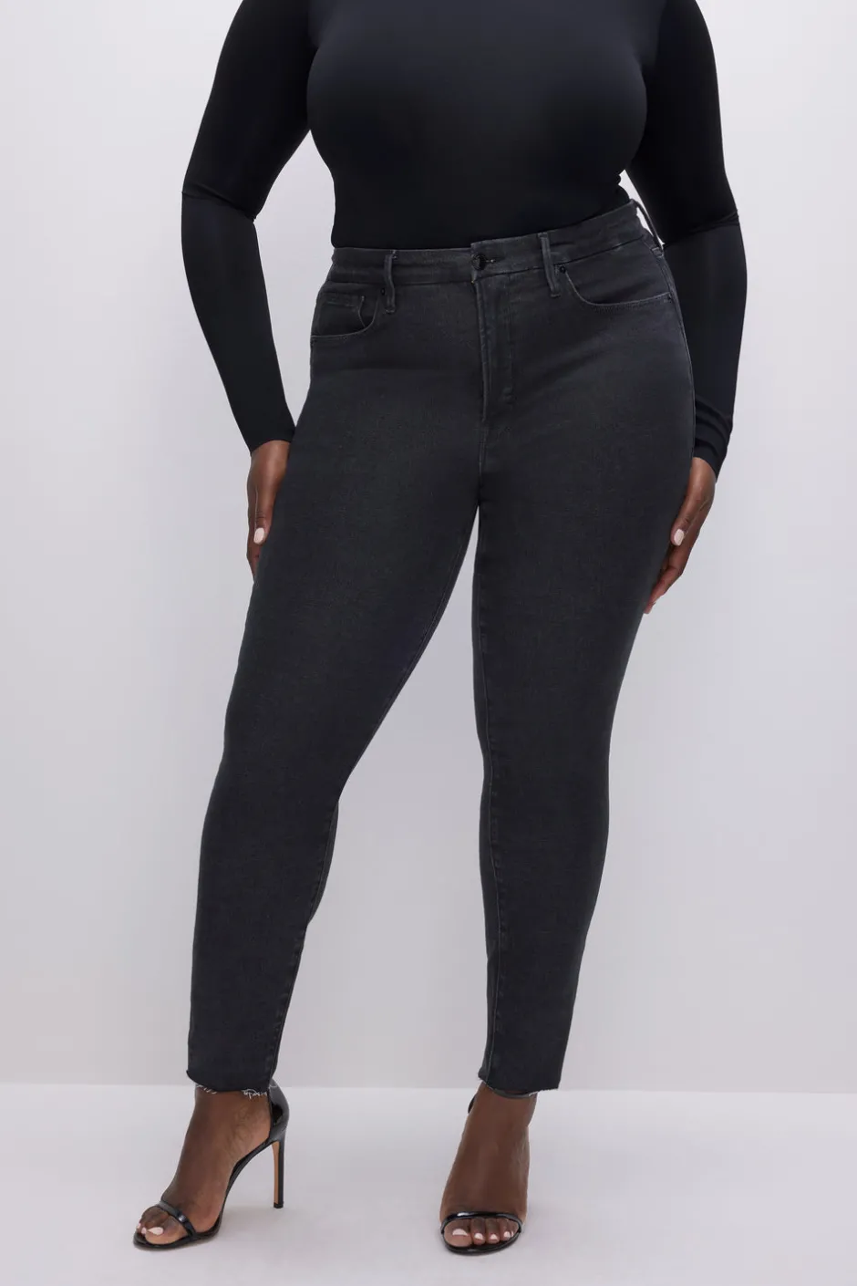 Good American Skinny | Mid-Rise<GOOD LEGS SKINNY Black184