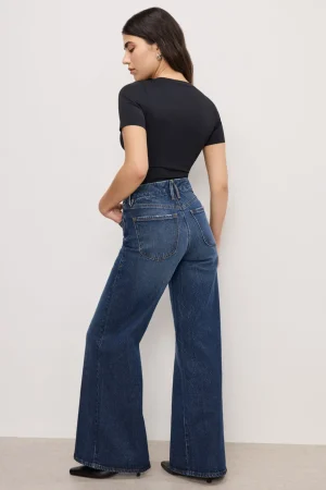 Good American Wide Leg | High-Rise<GOOD PETITE PALAZZO JEANS Indigo764