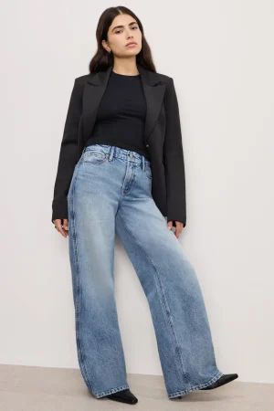 Good American Relaxed | Wide Leg<GOOD PETITE SKATE JEANS Indigo756